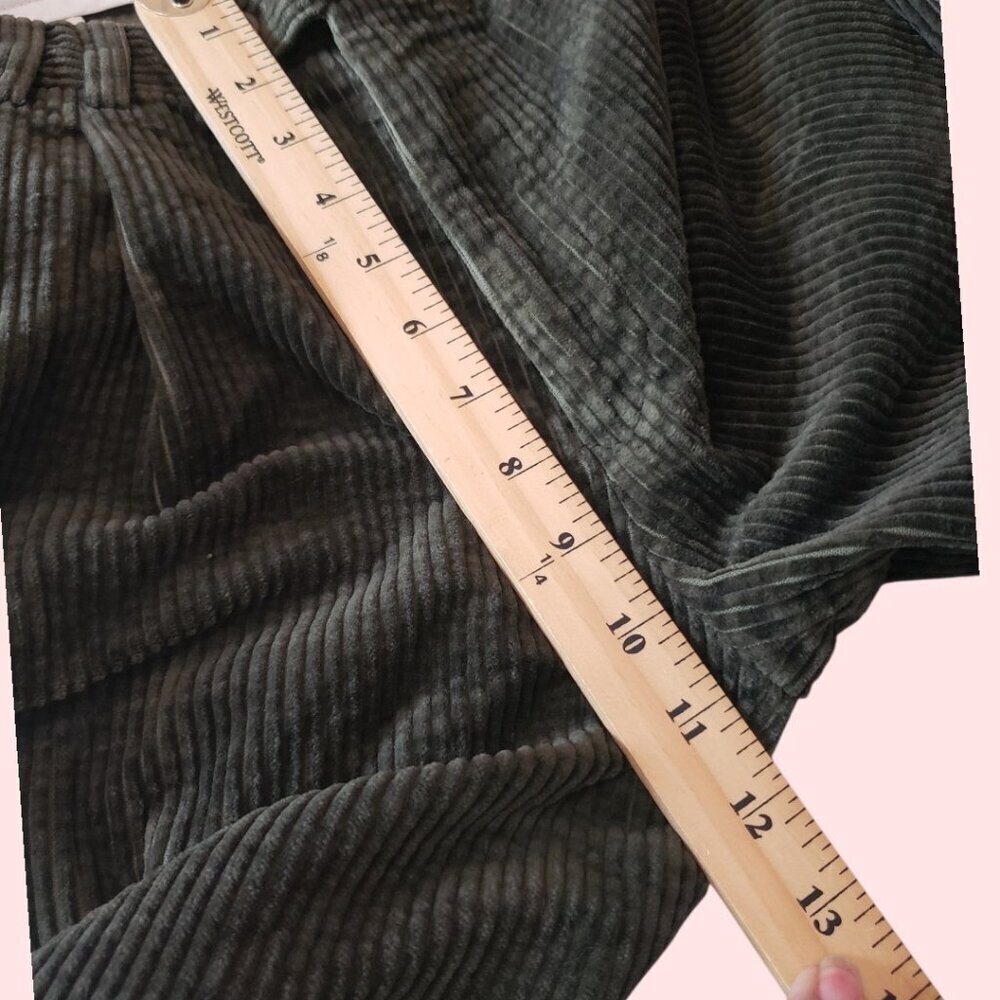 Vitto Niero Vintage Green Olive Corduroy Pants Size 29 - Picture 12 of 16